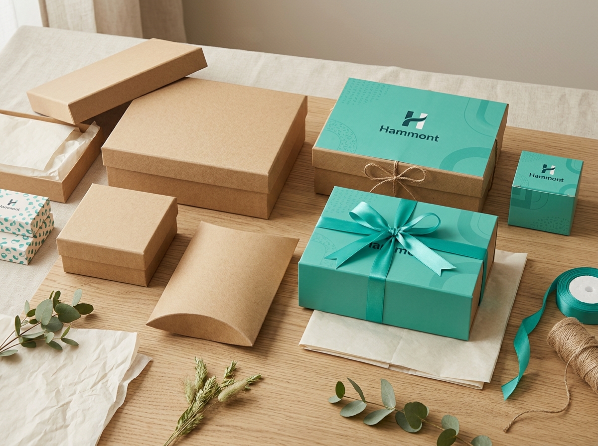 Comparison of stock kraft gift boxes and custom printed corporate gift boxes